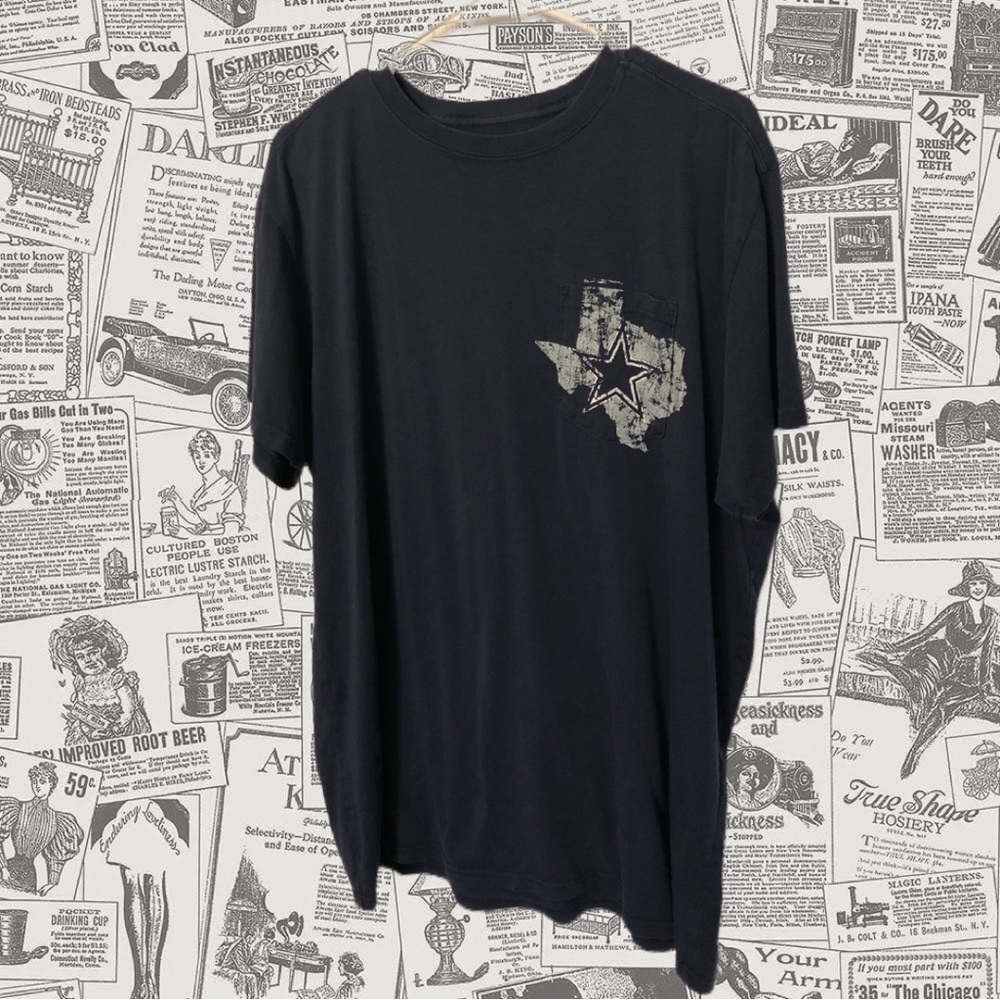 Blue Dallas Cowboys Authentic Pocket Graphic Tee, Size L